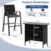 Glory 3pc Patio Bar Set