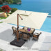 Safa Double Top Deluxe Wood Pattern Patio Umbrella