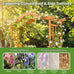 Althea 210cm Wooden Garden Arch w/Gate &2 Planter Boxes
