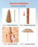 Mauna Loa Tiki Thatched Patio Umbrella 2.44 m