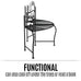 Alesso Half Circular Tree Bench. Black Steel. 150cm Round