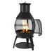 Matala 55.9cm Iron Chiminea Fireplace with Grill Mesh & Chimney Cover