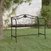 Aggio 2-Seater Garden Bench. 104 cm Black Steel