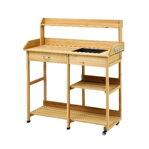 Gardener's Potting Bench Table/Storage Cabinet
