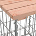 Gabion Design Garden Table 100x102x72cm. Solid Wood Douglas ir