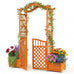 Althea 210cm Wooden Garden Arch w/Gate &2 Planter Boxes