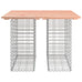 Gabion Design Garden Table 100x102x72cm. Solid Wood Douglas ir