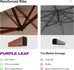 Safa Double Top Deluxe Wood Pattern Patio Umbrella