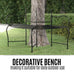 Alesso Half Circular Tree Bench. Black Steel. 150cm Round