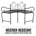 Alesso Half Circular Tree Bench. Black Steel. 150cm Round