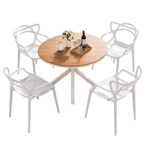 Quincey 5pc White Dining Set