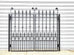 Rochelle Black Wrought Iron Gate 191cm H x 117.5cm W