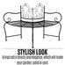 Alesso Half Circular Tree Bench. Black Steel. 150cm Round