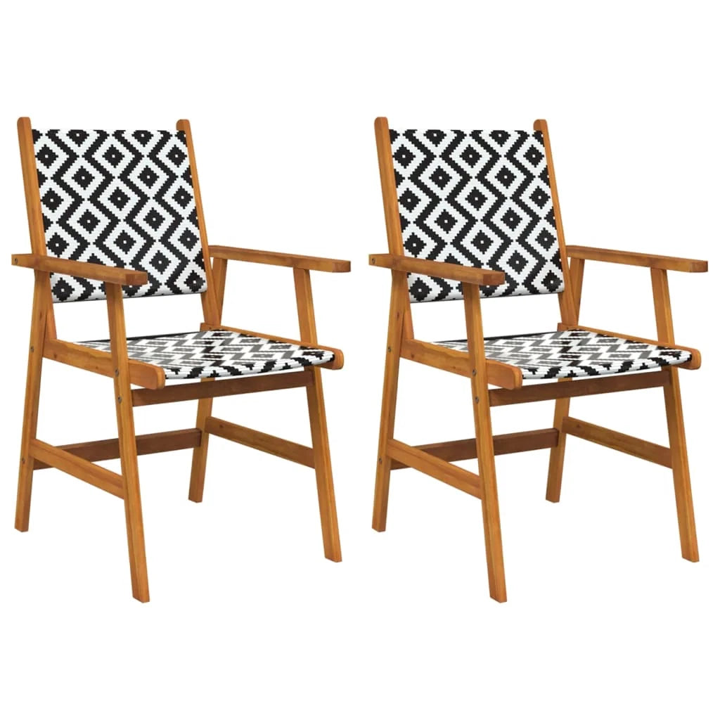 Sevigny Garden Chairs 2 pcs Solid Acacia Wood