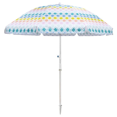 Sea Breeze 220cm Beach Umbrella w/ Bag.