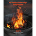 Matala 55.9cm Iron Chiminea Fireplace with Grill Mesh & Chimney Cover