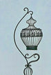 Honfleur Decorative Black Wrought Iron Birdcage. 1.65m