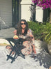 Expedia Black Bamboo 4 Wine-Holder Alfresco Table