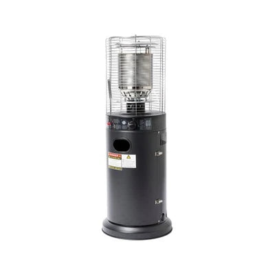 Porto Black Matte Outdoor Area Gas Heater