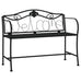 Aggio 2-Seater Garden Bench. 104 cm Black Steel