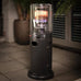 Porto Black Matte Outdoor Area Gas Heater