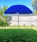Taranto Beach Umbrella - Blue Retro Style with Tassels