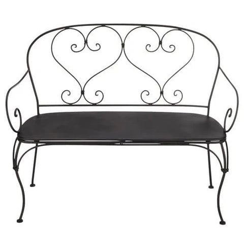 Audace Classical Garden Wrought Iron Bench