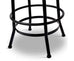 Trento Rustic Industrial Steel Wooden Swivel Bar Bench