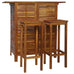 Brio Bar Table and Chair Set - 3 Pieces Solid Acacia Wood