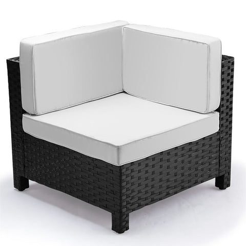 Monza Outdoor Corner Sofa Chair -in Brown/Beige or Black/Grey