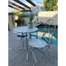 Flavia 3 Pc Bistro or Patio Setting - Grey or Rust