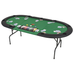 Casino Poker Table 3 Fold Oval Green - 9 Players