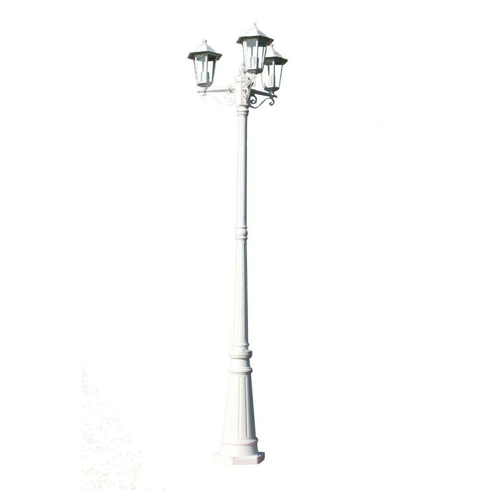 Serafina Garden Lamp Post - White 215 cm