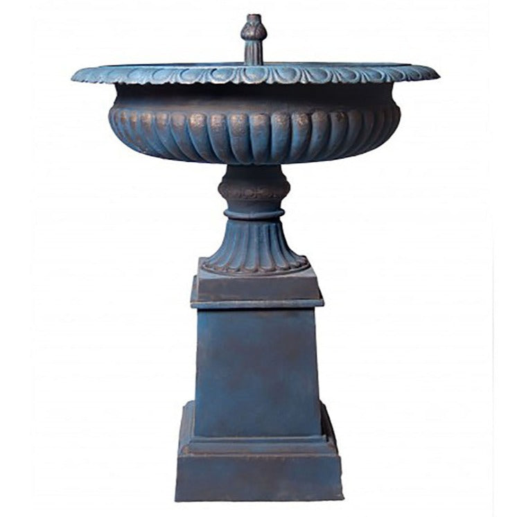 Fonterra Decorative Self Contained Iron Fountain - in Blue Bronze, White or Black
