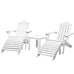 Cape Cod Wooden Lounge Chairs & Table Setting-Pair of 2 - Adirondack Patio Style