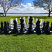 Mega Chess Set - 2 Sizes 1.5 or 3 Sq M Nylon Mat for Indoor and Outdoor Play