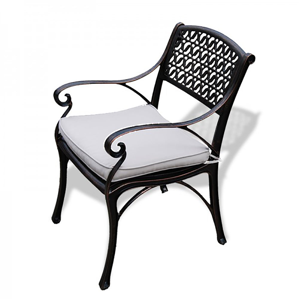 Bellissa Cast Aluminium Chairs/1 Pair Bronze Colour