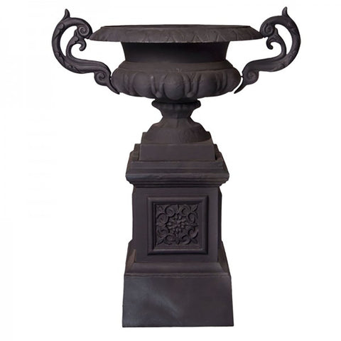 Charalambos Cast Iron Urn and Base - 3 Colours
