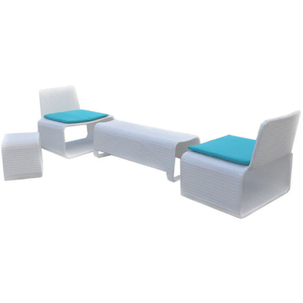 Gigli Modern 4pc Patio Setting - Individual or Group, Black or White