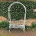 Anatola Rustic Garden Arch w/Bench Seat - Cream, Brown