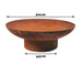 Ammiras Rusted Fire Pit & Garden Plant Bowl - 2 sizes 70 and 80cms