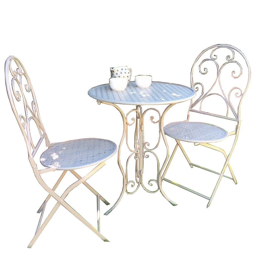 Flavia 3 Pc Bistro or Patio Setting - Grey or Rust