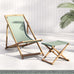 San Domingo Wooden Outdoor Deck Chair & Footstool Set