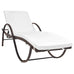 Logan Sun Lounger with Cushion & Table in Poly Rattan