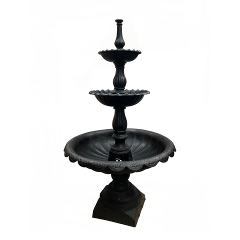 Classic Veneto 3 Tier Cast Iron Fountain - 3 Colours