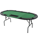 Casino Poker Table 3 Fold Oval Green - 9 Players