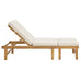 Martinique Acacia Sun Lounge Chair & Ottoman Set