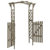 Valentina Wood Pergola with Gate - in Grey or Brown