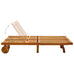 Nico 2-Person Acacia Wood Sun Lounger w/Cushions - 6  Cushion Cols