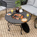 Jalisco Patio Fire Pit Table - 35.5" w/BBQ Grate